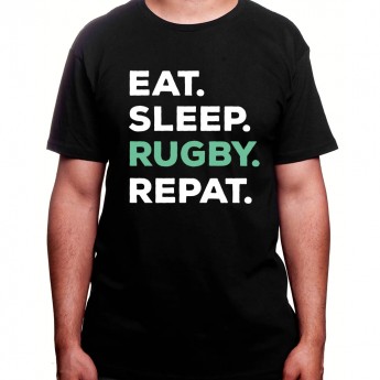 Eat Sleep Rugby REpeat - Tshirt Homme Rugby Tshirt Homme Rugby