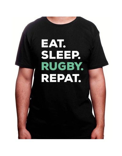 Eat Sleep Rugby REpeat - Tshirt Homme Rugby Tshirt Homme Rugby