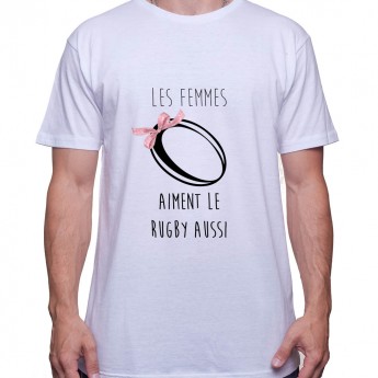 Les femmes aimes le rugby aussi - Tshirt Homme Rugby Tshirt Homme Rugby