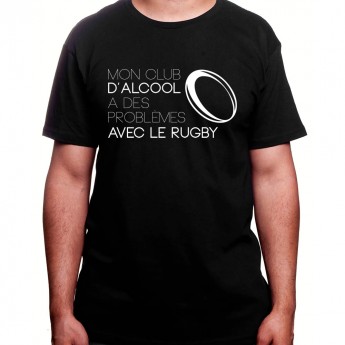 Mon club d'alcool a des probleme avec le rugby - Tshirt Homme Rugby Tshirt Homme Rugby