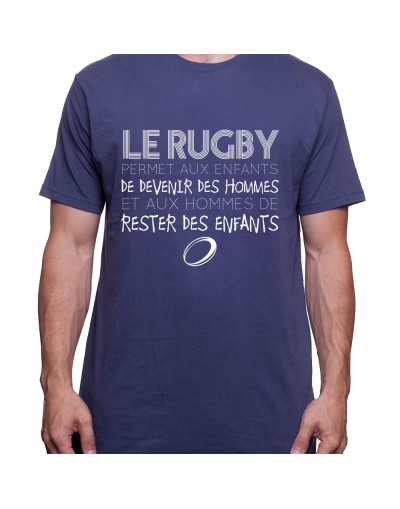 Rugby permet au enfant de devenir des hommes - Tshirt Homme Rugby Tshirt Homme Rugby