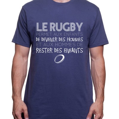 Rugby permet au enfant de devenir des hommes - Tshirt Homme Rugby Tshirt Homme Rugby