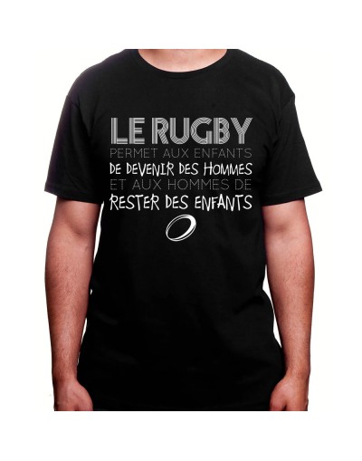 Rugby permet au enfant de devenir des hommes - Tshirt Homme Rugby Tshirt Homme Rugby