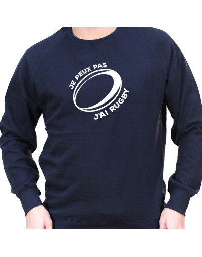 je peux pas j'ai rugby - Sweat Crewneck Homme Rugby Sweat Crewneck Rugby