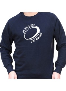 je peux pas j'ai rugby - Sweat Crewneck Homme Rugby Sweat Crewneck Rugby