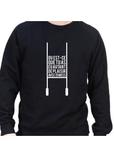 Ou as tu autant de plaisir avec 13 mecs - Sweat Crewneck Homme Rugby Sweat Crewneck Rugby