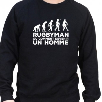 Rugby est ce qui fait un homme - Sweat Crewneck Homme Rugby Sweat Crewneck Rugby