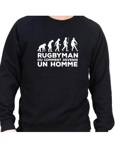 Rugby est ce qui fait un homme - Sweat Crewneck Homme Rugby Sweat Crewneck Rugby