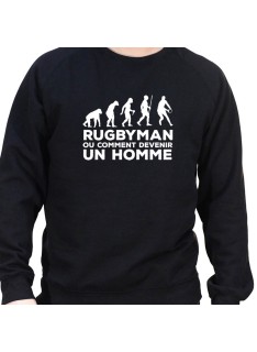 Rugby est ce qui fait un homme - Sweat Crewneck Homme Rugby Sweat Crewneck Rugby