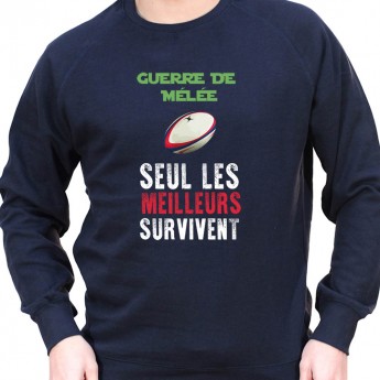 Scrum Wars les meilleurs survivront - Sweat Crewneck Homme Rugby Sweat Crewneck Rugby