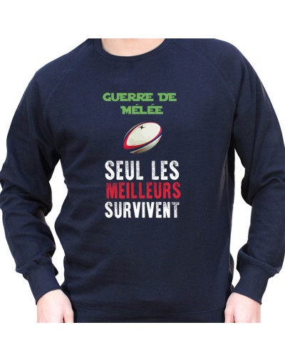 Scrum Wars les meilleurs survivront - Sweat Crewneck Homme Rugby Sweat Crewneck Rugby