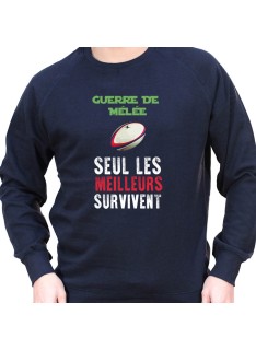 Scrum Wars les meilleurs survivront - Sweat Crewneck Homme Rugby Sweat Crewneck Rugby