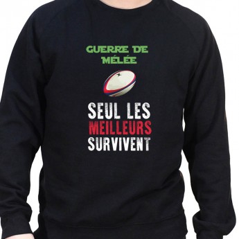 Scrum Wars les meilleurs survivront - Sweat Crewneck Homme Rugby Sweat Crewneck Rugby