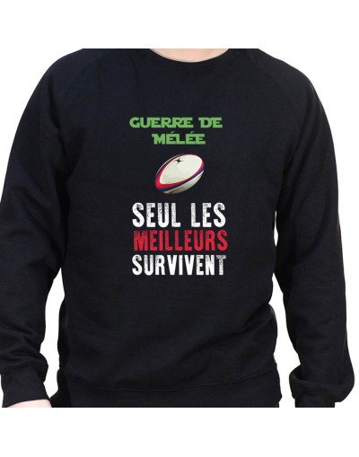 Scrum Wars les meilleurs survivront - Sweat Crewneck Homme Rugby Sweat Crewneck Rugby