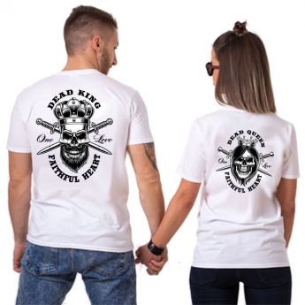 King & Queen of Death Tshirt Duo Couple