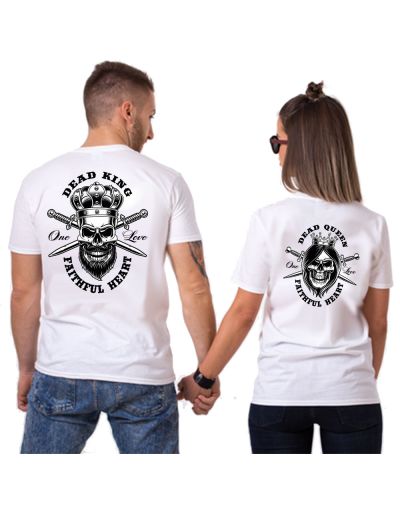 King & Queen of Death Tshirt Duo Couple