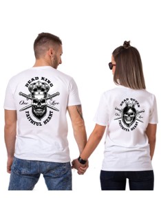 King & Queen of Death Tshirt Duo Couple