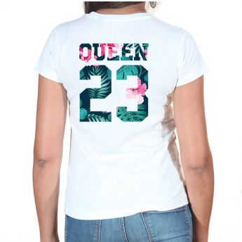 Tshirt Couple Personnalisable – Lot King & Queen Flower – Shirtizz Couple