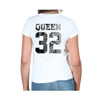 King & Queen B&W Personnalisable Tshirt Duo Couple Couple