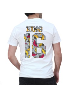 Tshirt Couple – Lot King & Queen Camo Wax Personnalisable – Shirtizz