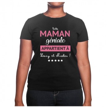 Cette maman géniale appartient a - Tshirt Cadeau Maman Homme