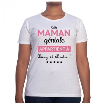 Cette maman géniale appartient a - Tshirt Cadeau Maman Homme