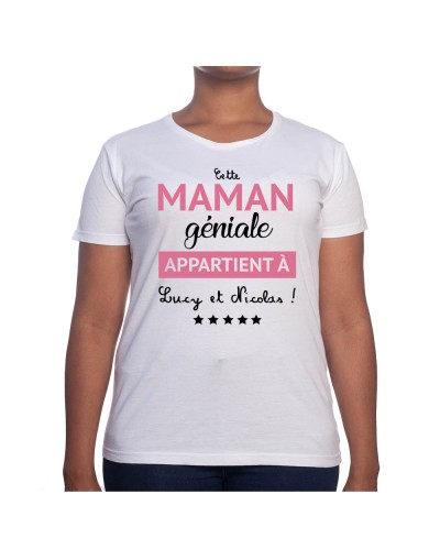 Cette maman géniale appartient a - Tshirt Cadeau Maman Homme