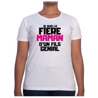 Je suis la fiere maman d'un fils - Tshirt Cadeau Maman Homme