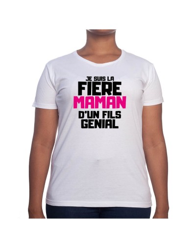 Je suis la fiere maman d'un fils - Tshirt Cadeau Maman Homme