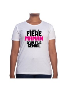 Je suis la fiere maman d'un fils - Tshirt Cadeau Maman Homme