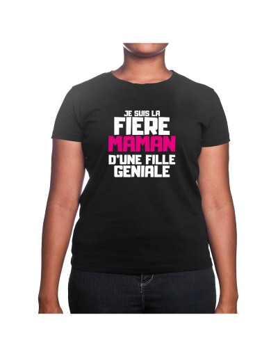 Je suis la fiere maman d'une fille - Tshirt Cadeau Maman Homme