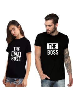 The Boss and The Real Boss ? Tshirt Duo pour Couple Tshirt DUO