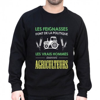 Les vrais hommes deviennent agriculteurs - Sweat Humour Agriculteur Sweat Homme agriculteur