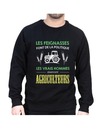 Les vrais hommes deviennent agriculteurs - Sweat Humour Agriculteur Sweat Homme agriculteur