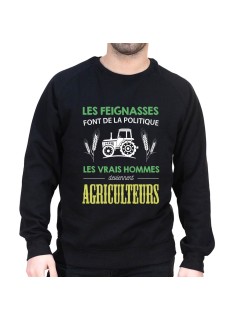 Les vrais hommes deviennent agriculteurs - Sweat Humour Agriculteur Sweat Homme agriculteur