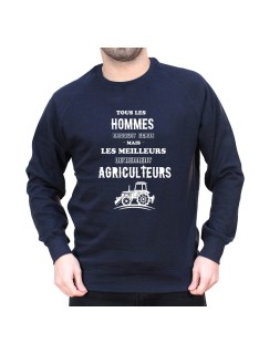 Tous les hommes naissent e?gaux - Sweat Humour Agriculteur Sweat Homme agriculteur