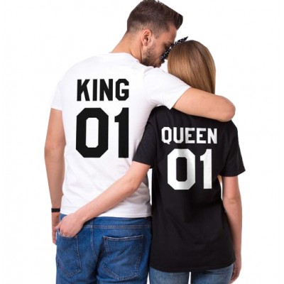 King & Queen - Tshirt Duo Couple Tshirt DUO