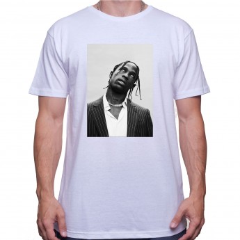 Travis Scott N&B - Tshirt Sneakers Hip hop T-shirt Homme