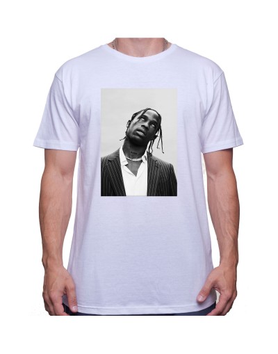 Travis Scott N&B - Tshirt Sneakers Hip hop T-shirt Homme