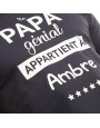 Tshirt Papa Homme personnalisé - Ce papa génial appartient à "Nom(s) de(s) l'enfant(s)" - Cadeau Anniversaire ou fête des pèr...